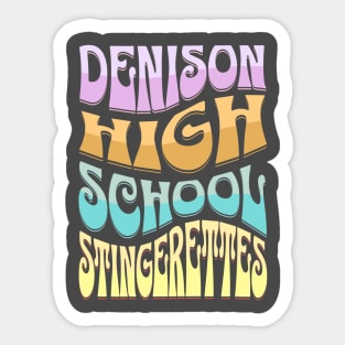 Denison High School Stingerettes Retro Sticker